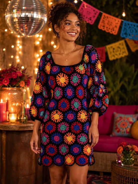 FARM Rio Dresses & Skirts - New FARM Rio Scalloped Crocheted Cotton Mini Dress – NWT – Size XL